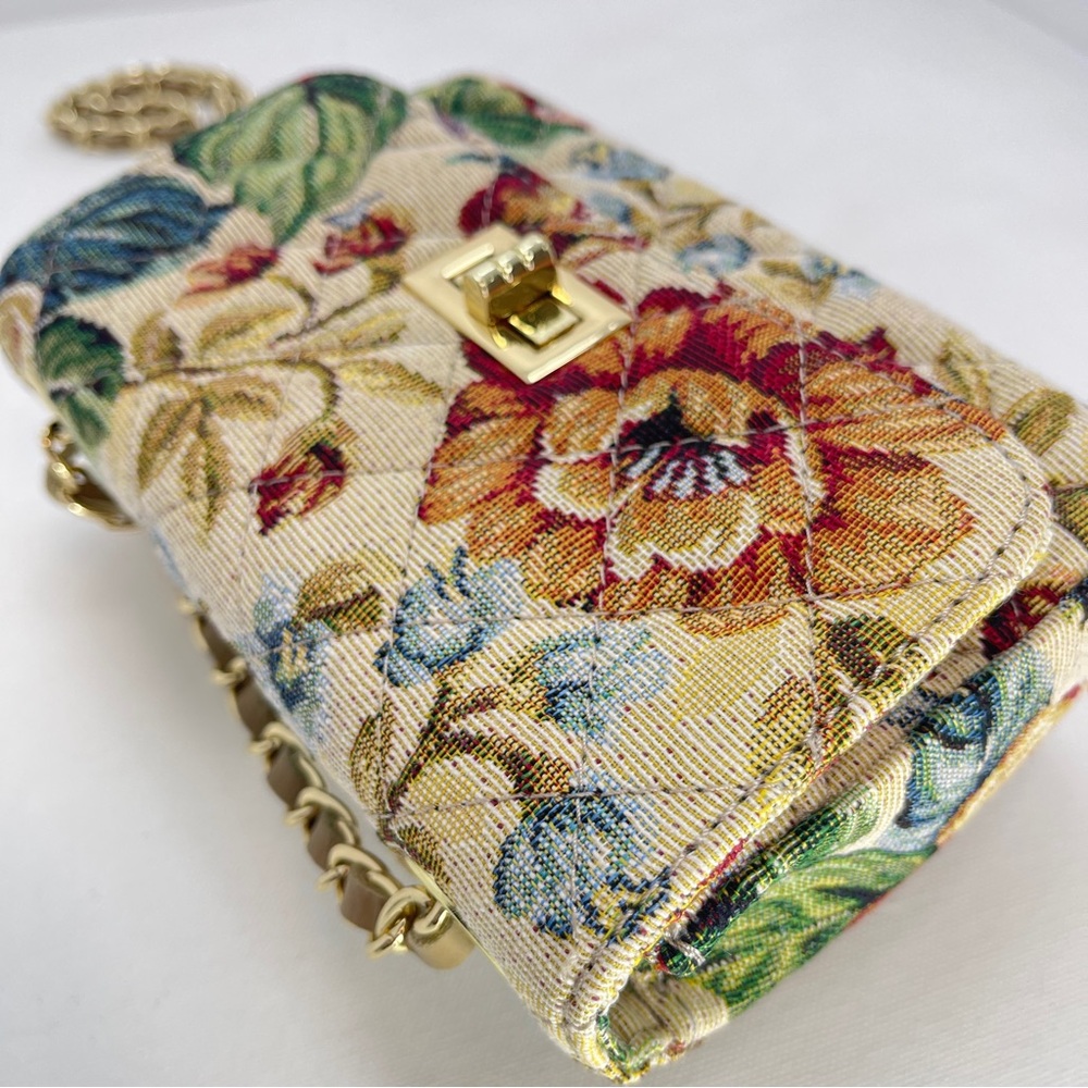Persaman New York Tapestry Floral Shoulder Bag w/ Chain Strap - Picture 8 of 15